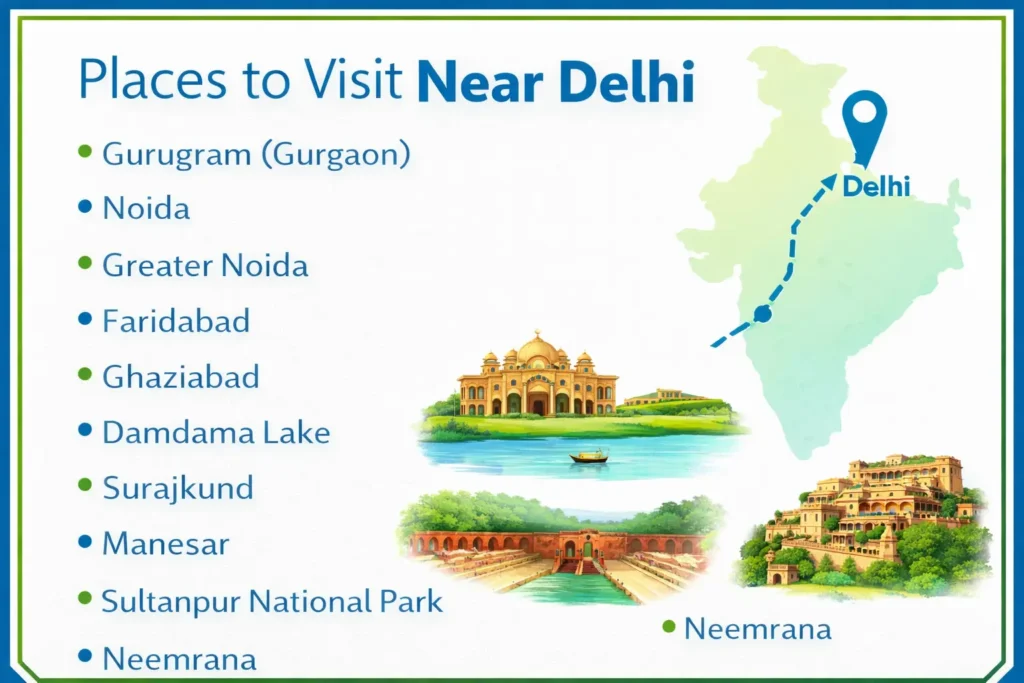 delhi nearby places to visit